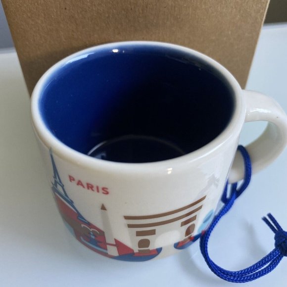 New Starbucks Paris You Are Here 2 oz Demi Expresso Mug Ornament - Picture 5 of 7